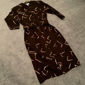 Vintage Jessica Howard Raw Silk Dress, Size 6